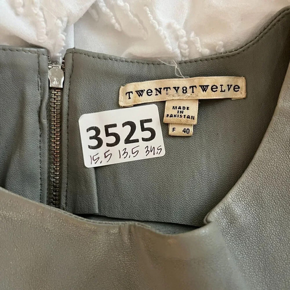 Twenty8Twelve Women Gray Mini Dress 40 Lambs Leather Sleeveless by Sienna Miller - Picture 3 of 12